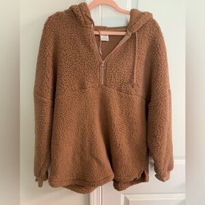 PINK Sherpa Hoodie Size M